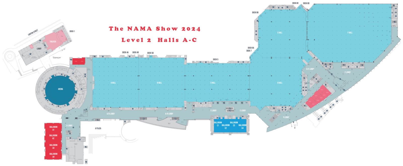 美国达拉斯凯-贝利-哈奇森会展中心二层平面图