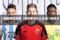 门线解围世预赛（世预赛为什么没有门线技术）