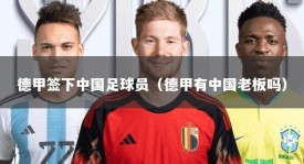 德甲签下中国足球员（德甲有中国老板吗）